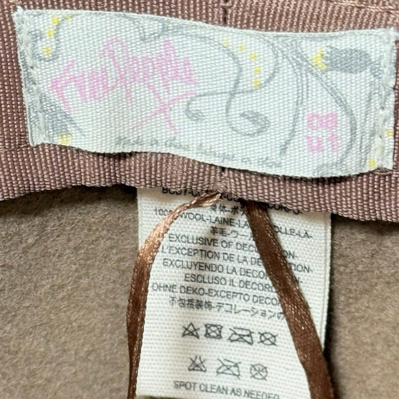 Free People Beaumont Suede Band Felt Fedora Hat One Size Beige Brown - Picture 4 of 11